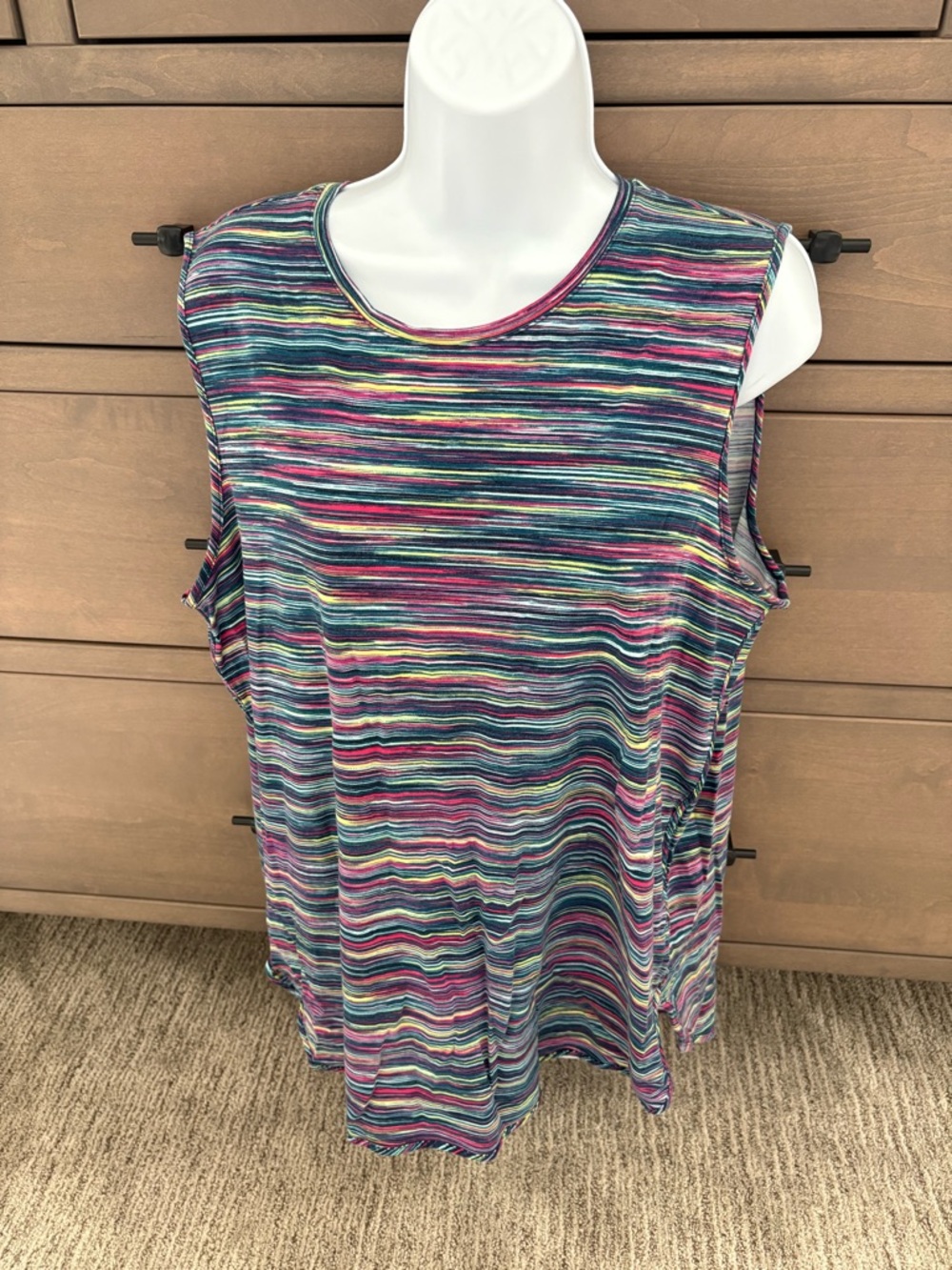 Multicolor Striped Sleeveless Tank Top